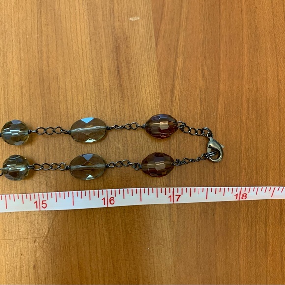 Crystal and Dangle Chain Necklace J.Jill - Picture 4 of 8